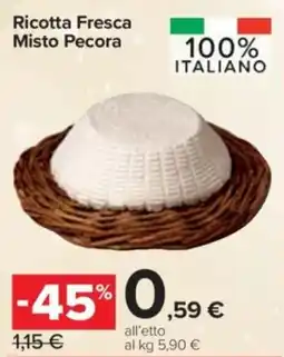 Carrefour Express Ricotta Fresca Misto Pecora offerta