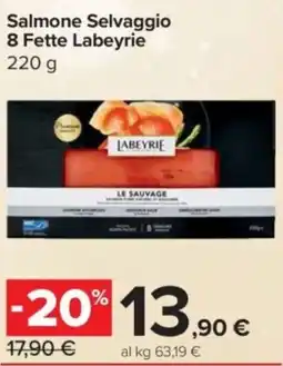 Carrefour Express Salmone Selvaggio 8 Fette Labeyrie offerta