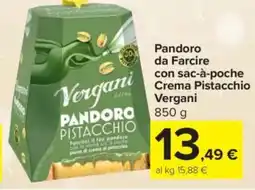 Carrefour Express Pandoro da Farcire con sac-à-poche Crema Pistacchio Vergani offerta