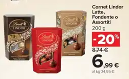 Carrefour Express Cornet Lindor Latte, Fondente offerta