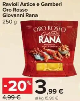 Carrefour Express Ravioli Astice e Gamberi Oro Rosso Giovanni Rana offerta