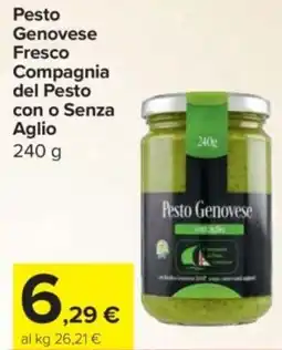 Carrefour Express Pesto Genovese Fresco Compagnia del Pesto con o senza Aglio offerta