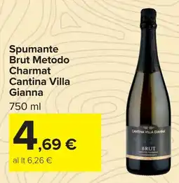 Carrefour Spumante Brut Metodo Charmat Cantina Villa Gianna offerta