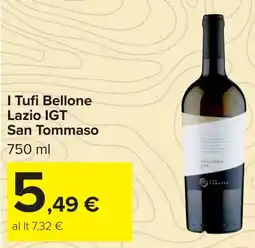 Carrefour I Tufi Bellone Lazio IGT San Tommaso offerta