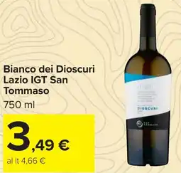 Carrefour Bianco dei Dioscuri Lazio IGT San Tommaso offerta