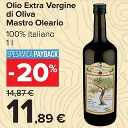 Carrefour Olio Extra Vergine di Oliva Mastro Oleario offerta