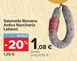 Carrefour Salamella Romana Antica Norcineria Lattanzi offerta