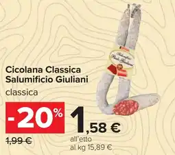 Carrefour Cicolana Classica Salumificio Giuliani classica offerta