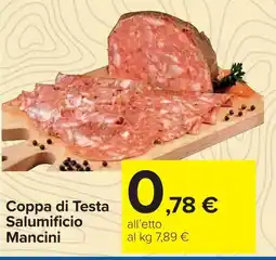 Carrefour Coppa di Testa Salumificio Mancini offerta