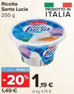 Carrefour Express Ricotta Santa Lucia offerta