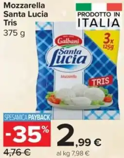 Carrefour Express Mozzarella Santa Lucia Tris offerta