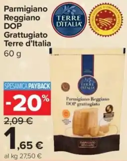 Carrefour Express Parmigiano Reggiano DOP Grattugiato Terre d'Italia offerta