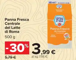 Carrefour Panna Fresca Centrale del Latte di Roma offerta