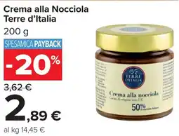 Carrefour Crema alla Nocciola Terre d'Italia offerta