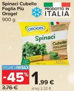Carrefour Express Spinaci Cubello Foglia Più Orogel offerta