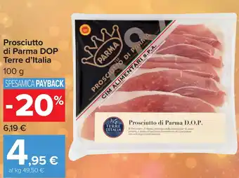 Carrefour Prosciutto di Parma DOP Terre d'Italia offerta