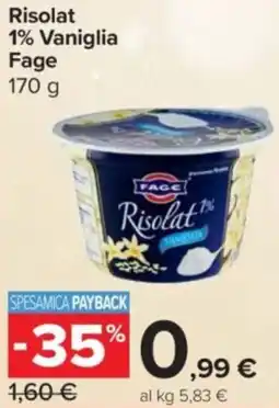 Carrefour Express Risolat 1% Vaniglia Fage offerta