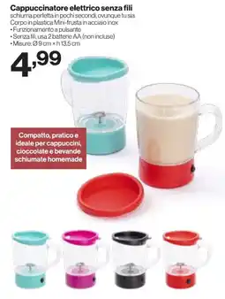 In'S Mercato Cappuccinatore elettrico senza fili offerta