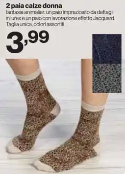 In'S Mercato 2 paia calze donna offerta