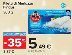 Carrefour Filetti di Merluzzo Findus offerta