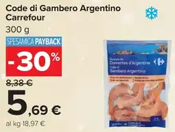 Carrefour Code di Gambero Argentino Carrefour offerta