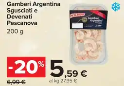 Carrefour Gamberi Argentina Sgusciati e Devenati Pescanova offerta