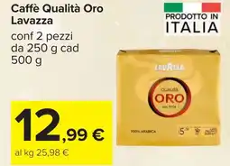 Carrefour Caffè Qualità Oro Lavazza offerta