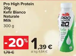 Carrefour Pro High Protein 20g Kefir Bianco Naturale Milk offerta