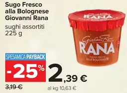 Carrefour Sugo Fresco alla Bolognese Giovanni Rana offerta
