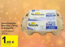 Carrefour Uova Fresche Bianche a Terra le Naturelle offerta