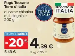 Carrefour Ragù Toscano Terre d'Italia offerta