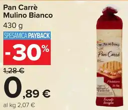 Carrefour Pan Carrè Mulino Bianco offerta