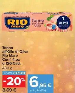 Carrefour Express Tonno all'Olio di Oliva Rio Mare offerta