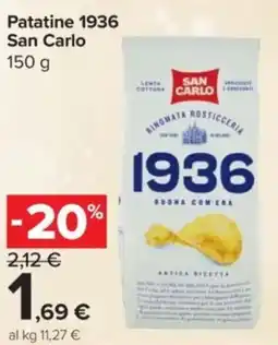 Carrefour Express Patatine 1936 San Carlo offerta