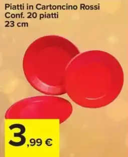Carrefour Express Piatti in Cartoncino Rossi offerta