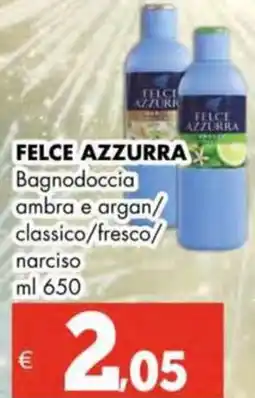 Altasfera FELCE AZZURRA Bagnodoccia ambra e argan/ classico/fresco/ narciso offerta