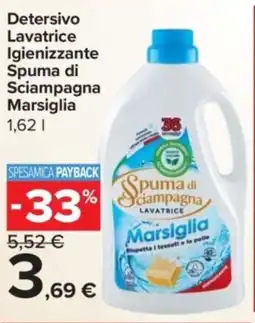Carrefour Express Detersivo Lavatrice Igienizzante Spuma di Sciampagna Marsiglia offerta