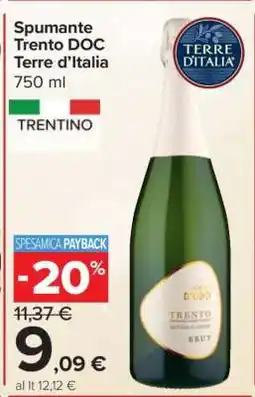Carrefour Spumante Trento DOC Terre d'Italia offerta