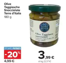 Carrefour Express Olive Taggiasche Snocciolate Terre d'Italia offerta