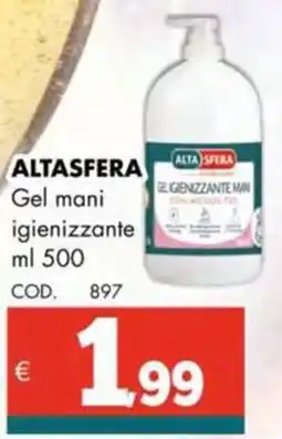 Altasfera ALTASFERA Gel mani igienizzante offerta