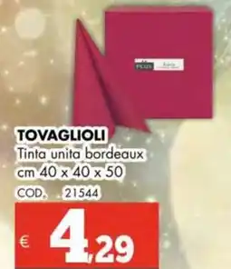 Altasfera TOVAGLIOLI Tinta unita bordeaux cm 40 x 40 x 50 COD, offerta