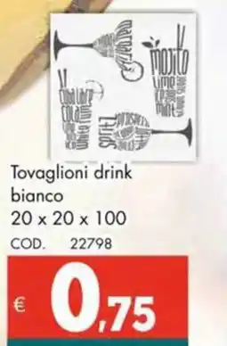 Altasfera Tovaglioni drink bianco offerta