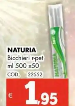 Altasfera NATURIA Bicchieri r-pet offerta