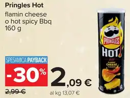 Carrefour Pringles Hot flamin cheese o hot spicy Bbq offerta