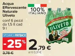 Carrefour Acqua Effervescente Naturale offerta