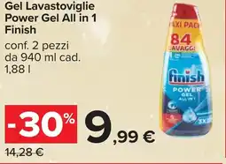 Carrefour Gel Lavastiglie Power Gell All in 1 Finish offerta