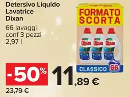 Carrefour Detersivo Liquido Lavatrice Dixan offerta