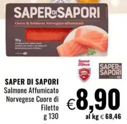 Famila SAPER DI SAPORI Salmone Affumicato Norvegese Cuore di Filetto offerta