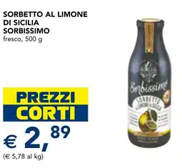 Esselunga Sorbetto al limone di sicilia SORBISSIMO offerta