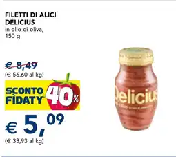 Esselunga Filetti di alici DELICIUS offerta